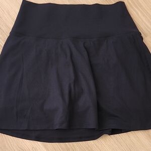 Blue Soft Stretchy Athletic Skirt With Undershorts And Pocket